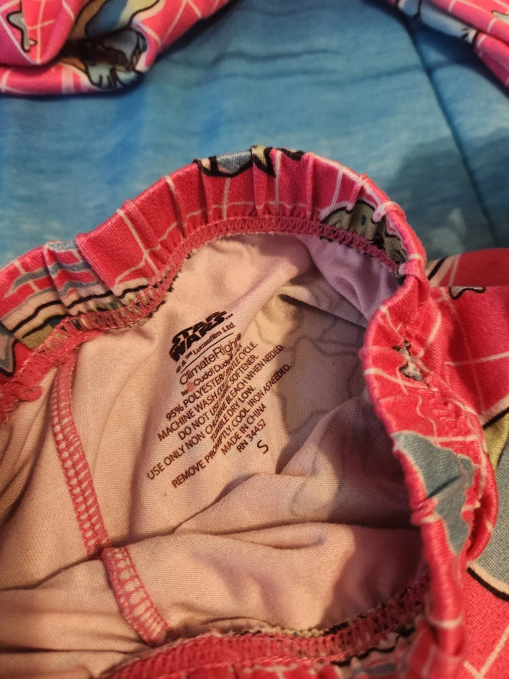 Cuddl Duds Star Wars Grogu Girls Pink 2-Piece Long Sleeve Knit Pajamas Size S